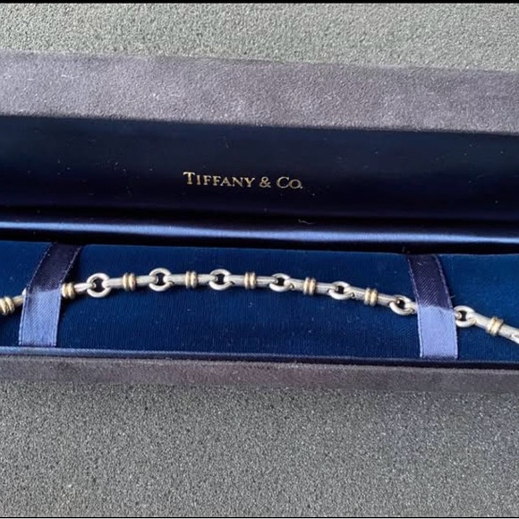 Tiffany & Co. Two-Tone Link Bracelet in Silver and Gold